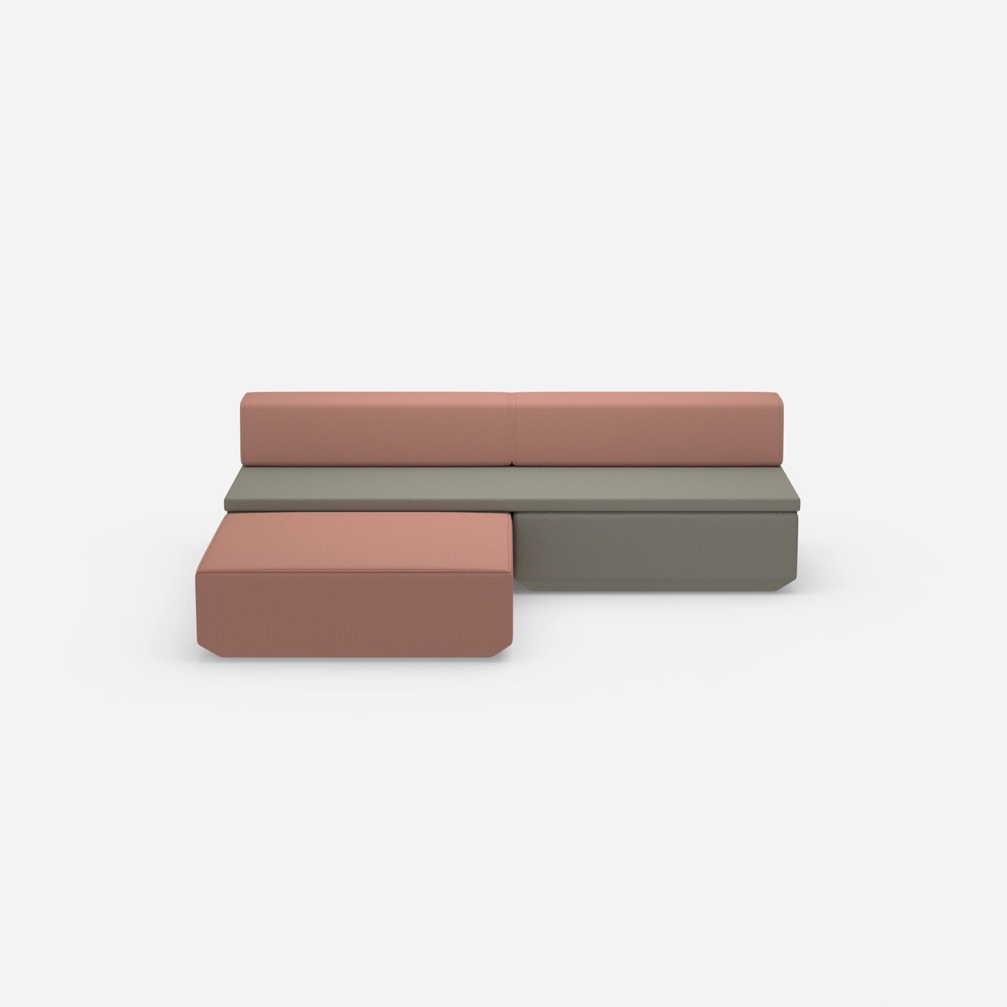 Small sofa bed, front view