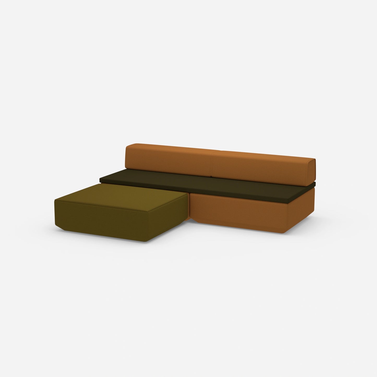 Small sofa bed, viewed from the side