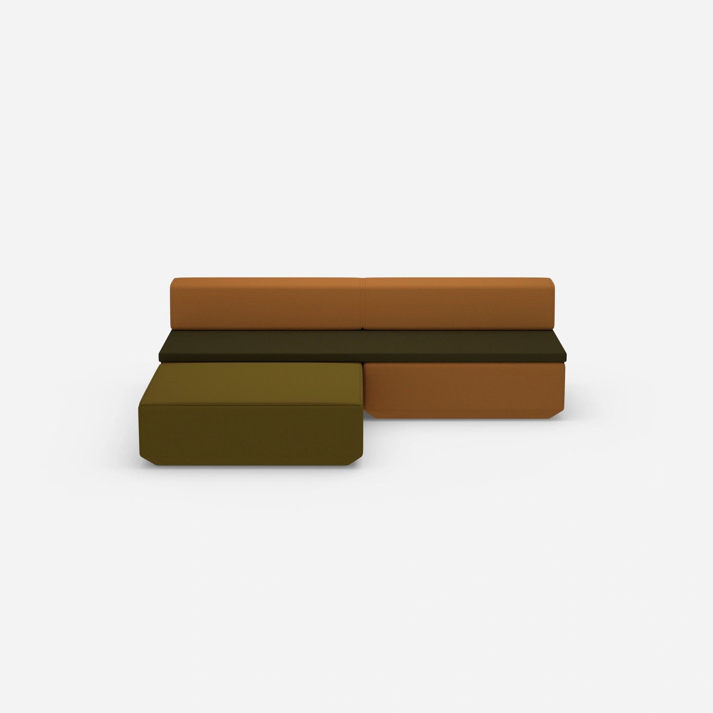 Small sofa bed, front view