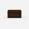 Sofa two-seater brown 160 cm wide from the front