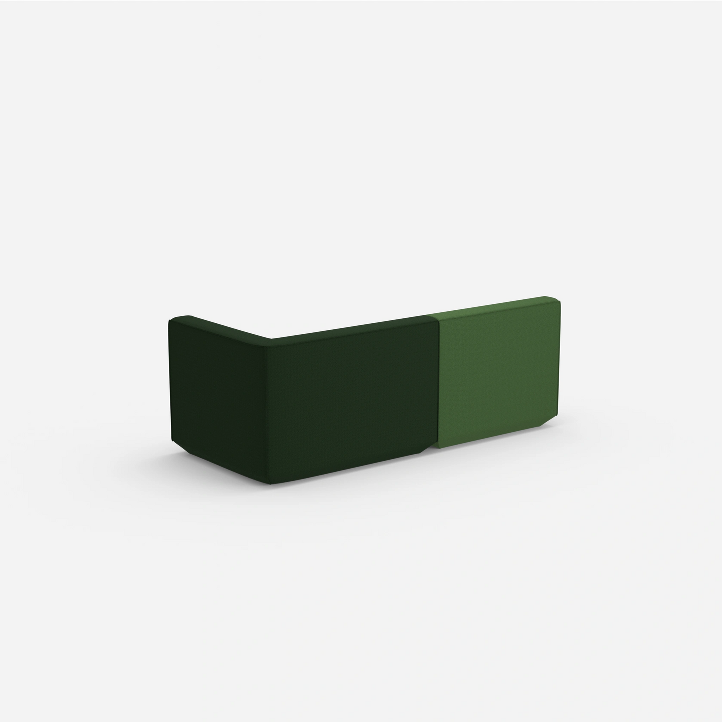 Sofa two-seater green 180 cm wide from behind