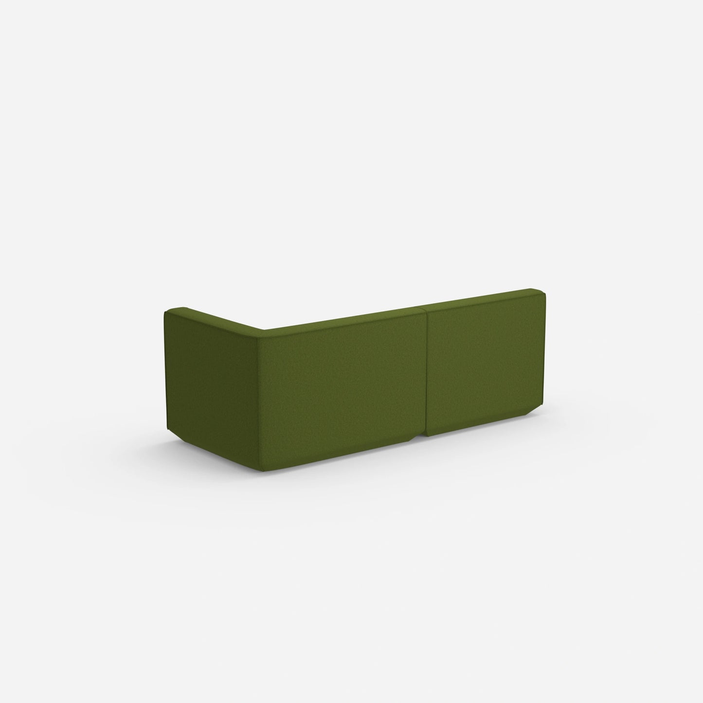 Sofa two-seater green 180 cm wide from behind