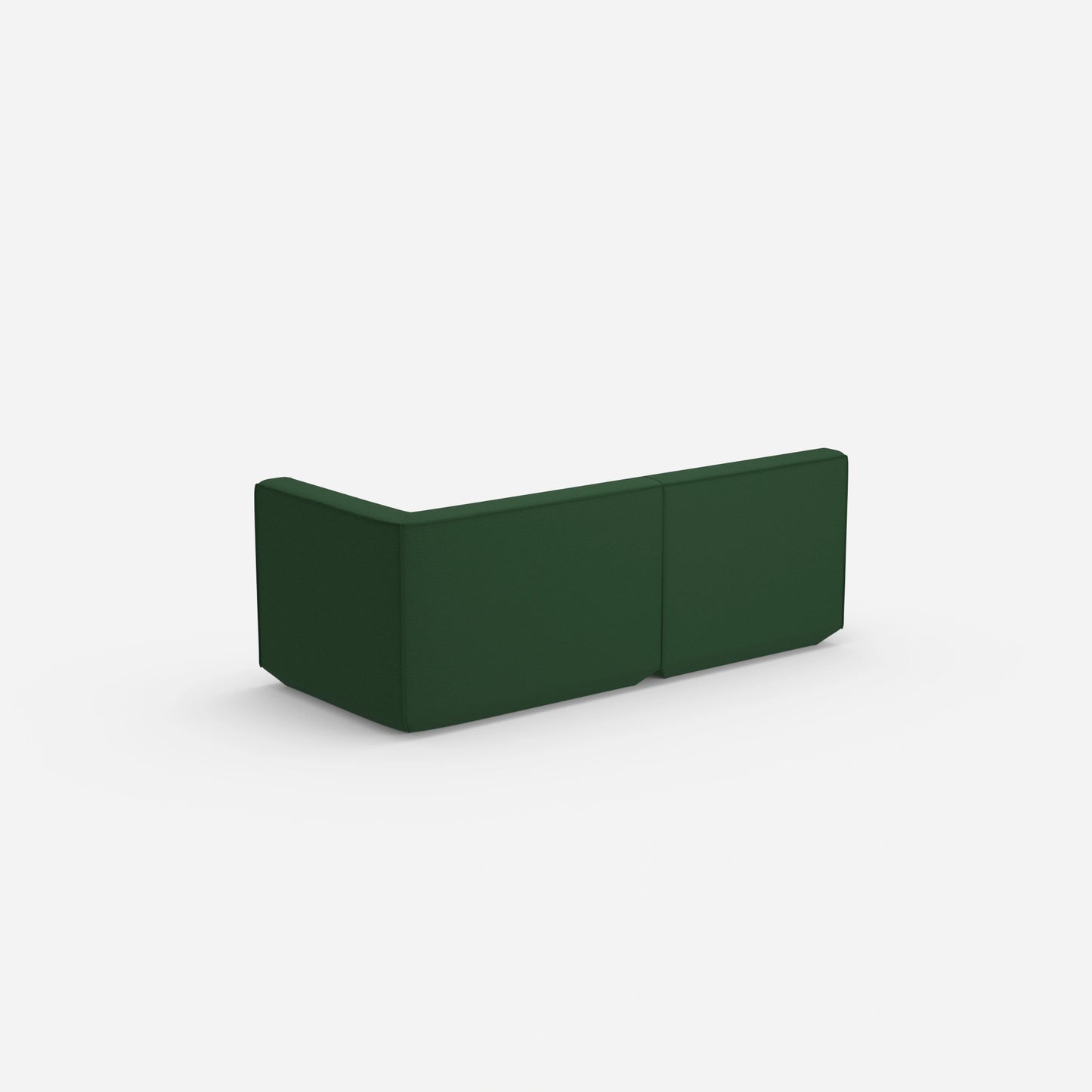 Sofa two-seater green 180 cm wide from behind