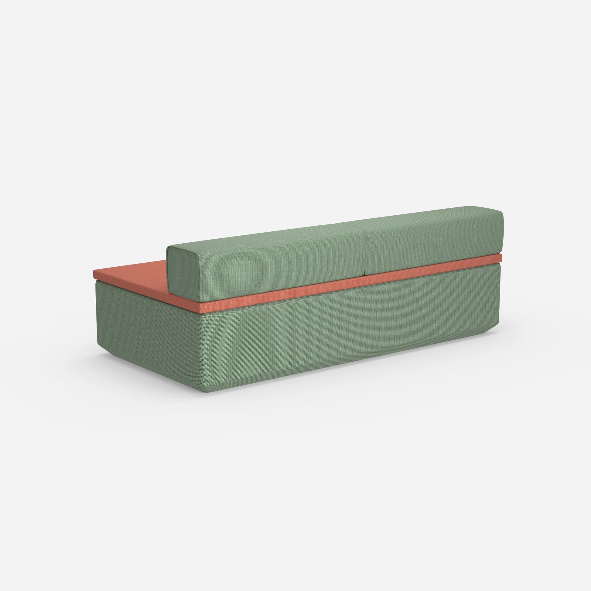 Sofa bed mattress from behind