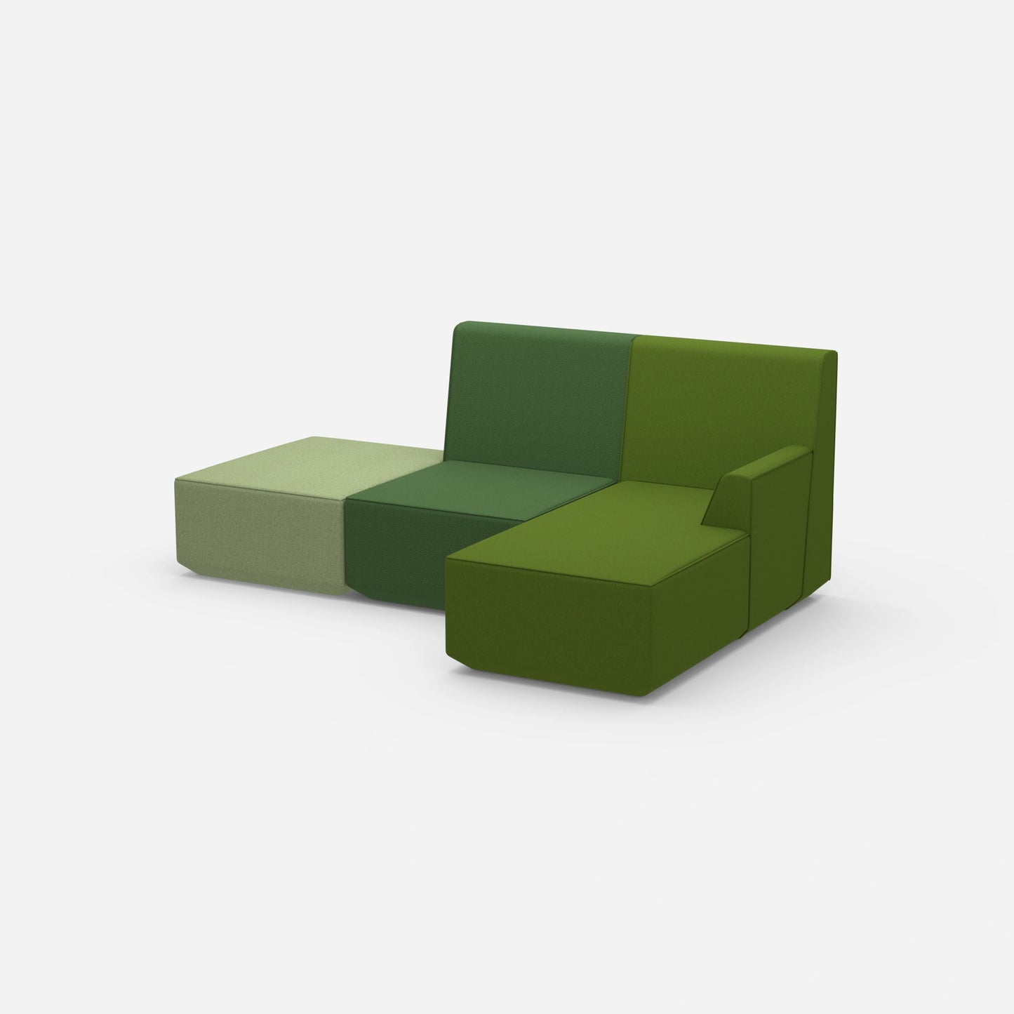 Living room 3-seater sofa from the side