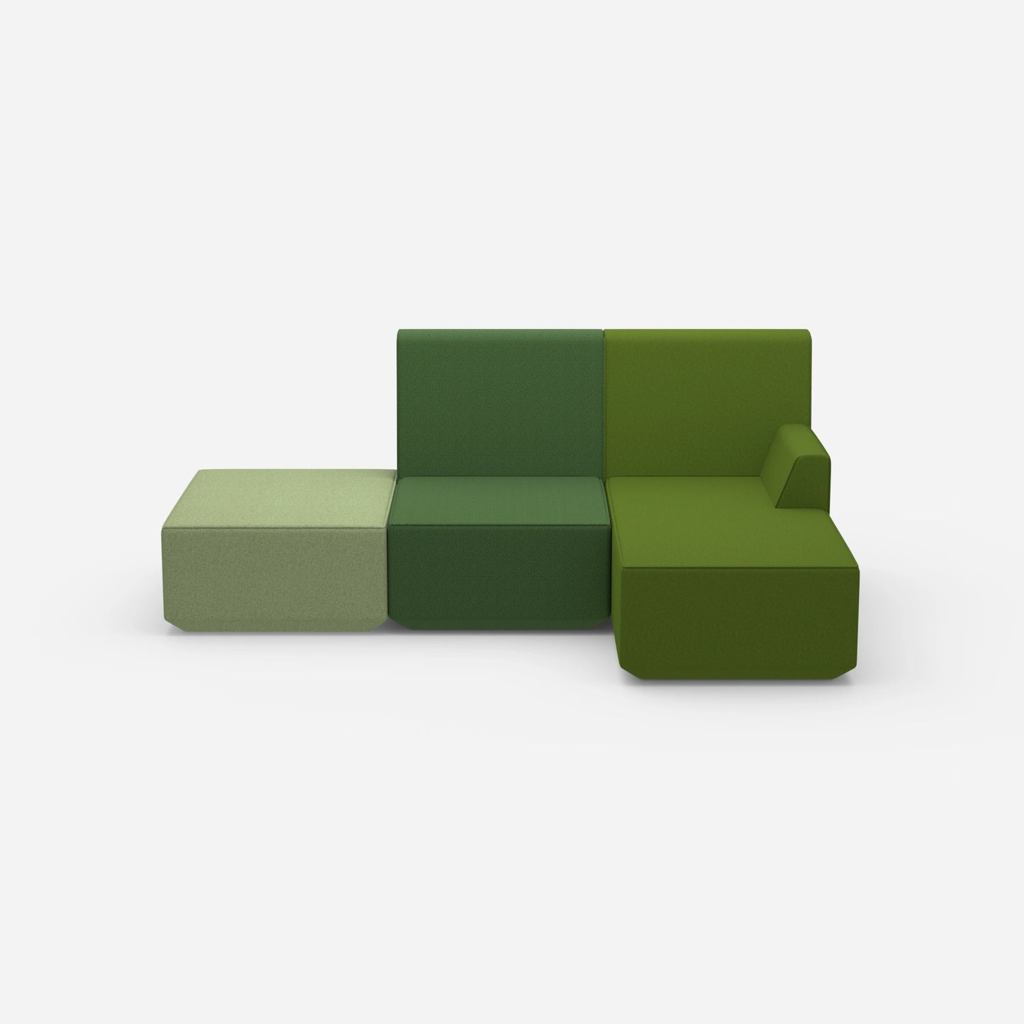 Living room 3-seater sofa from the front