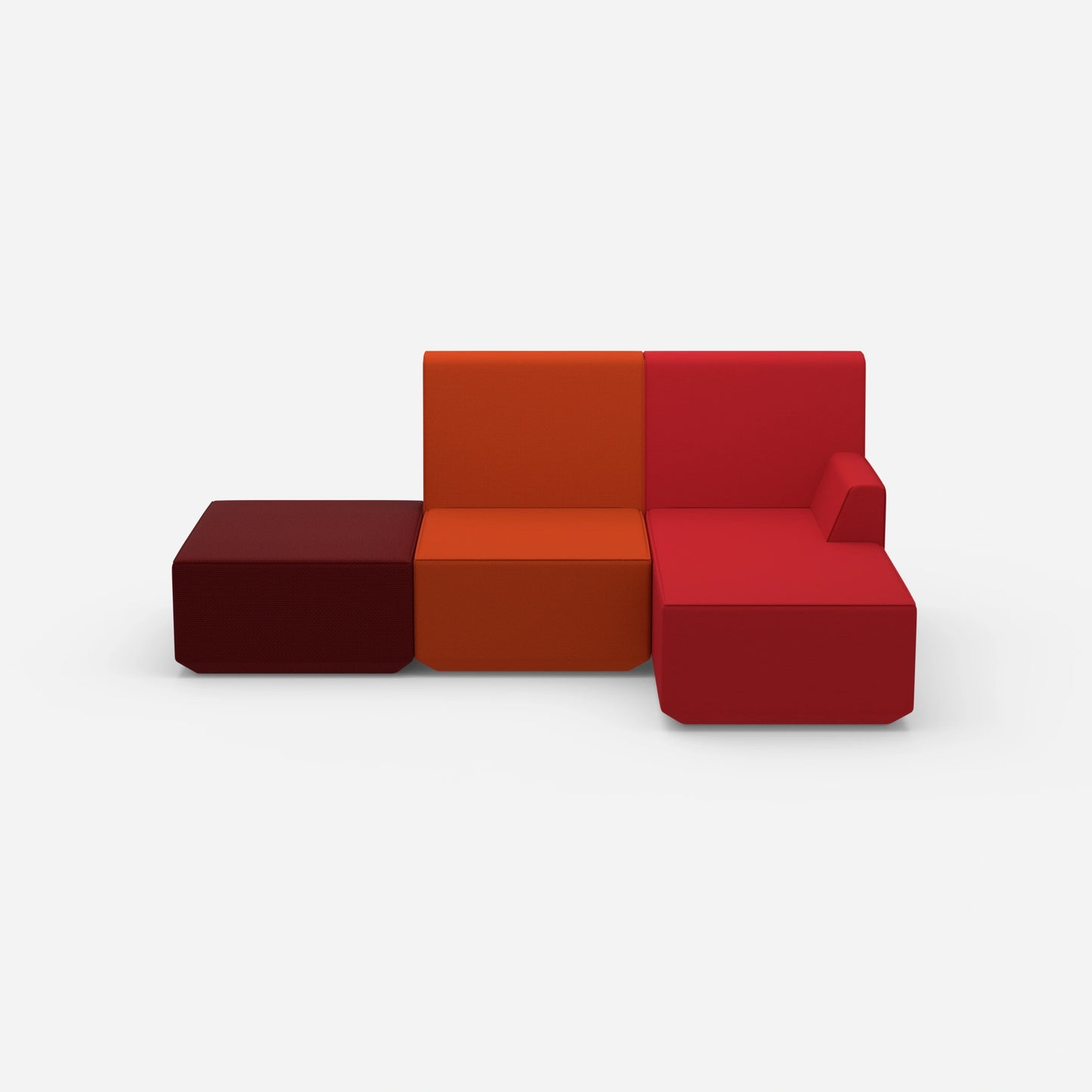 Living room 3-seater sofa from the front