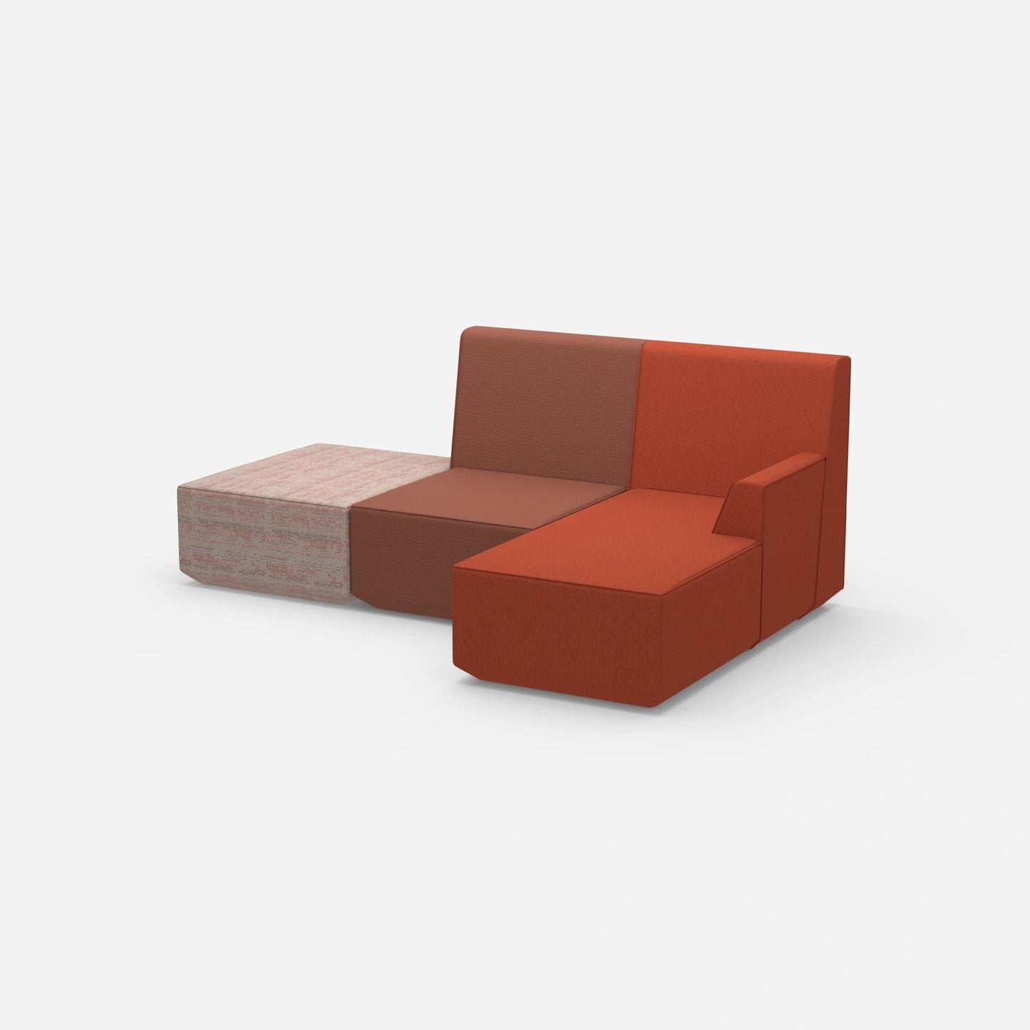 Living room 3-seater sofa from the side