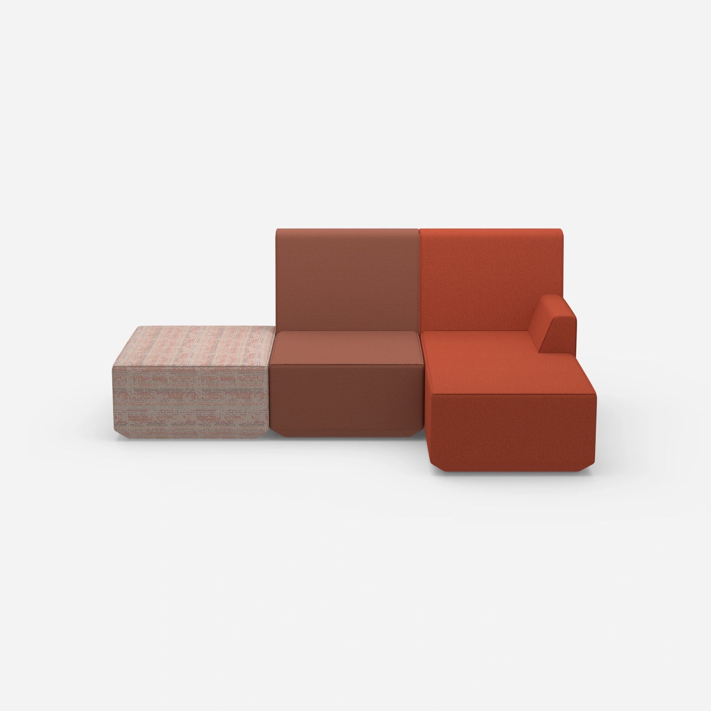 Living room 3-seater sofa from the front