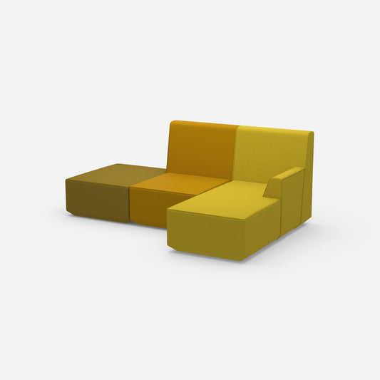 Living room 3-seater sofa from the side