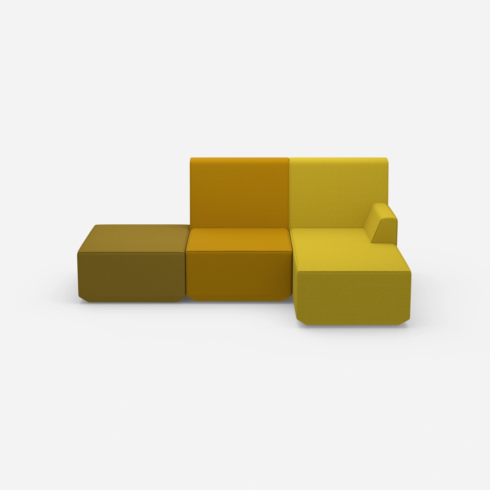 Living room 3-seater sofa from the front