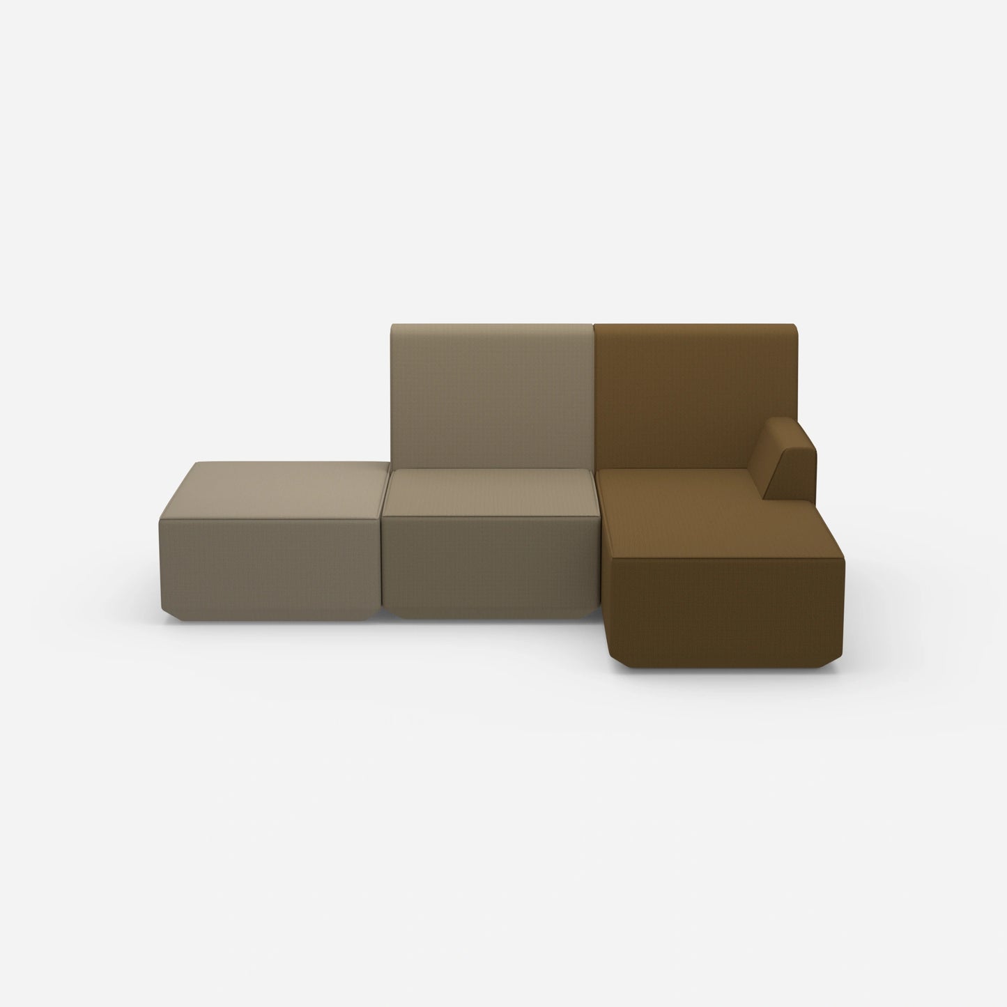 Living room 3-seater sofa from the front