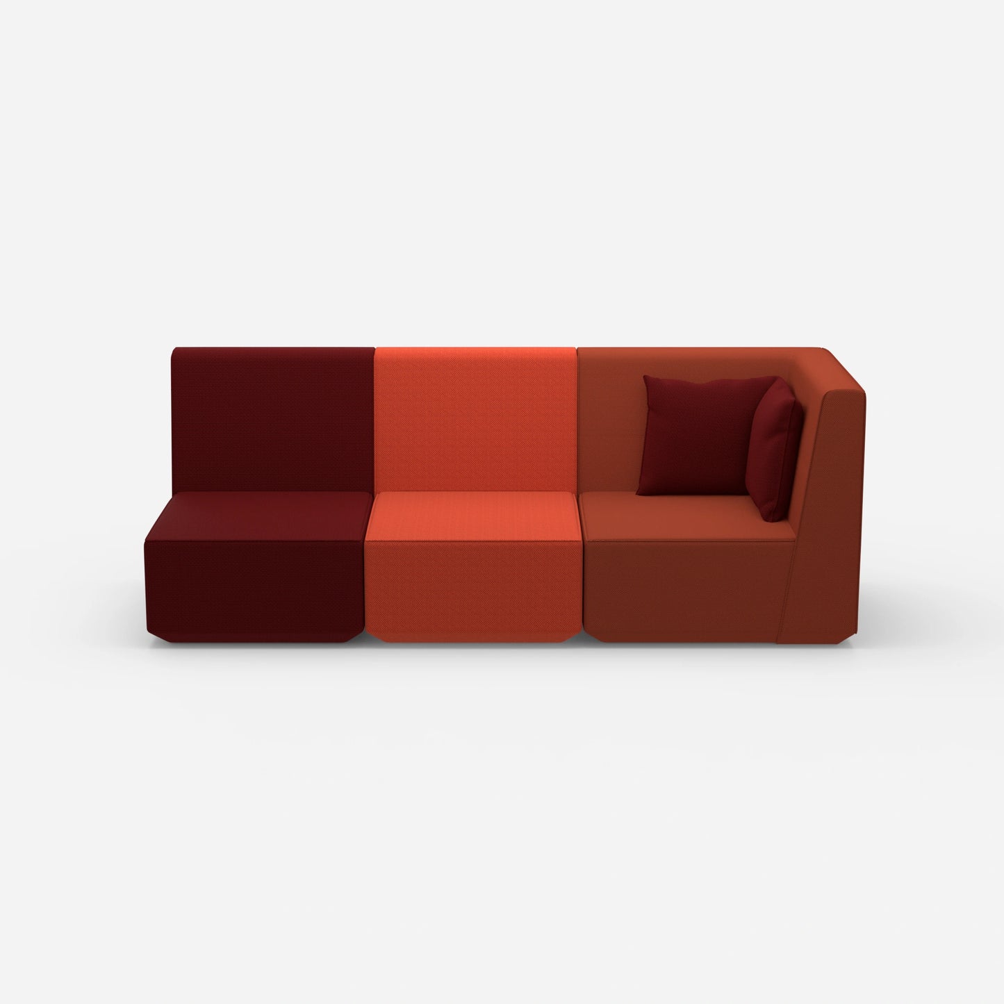 Canapé 3 places haut dossier de face