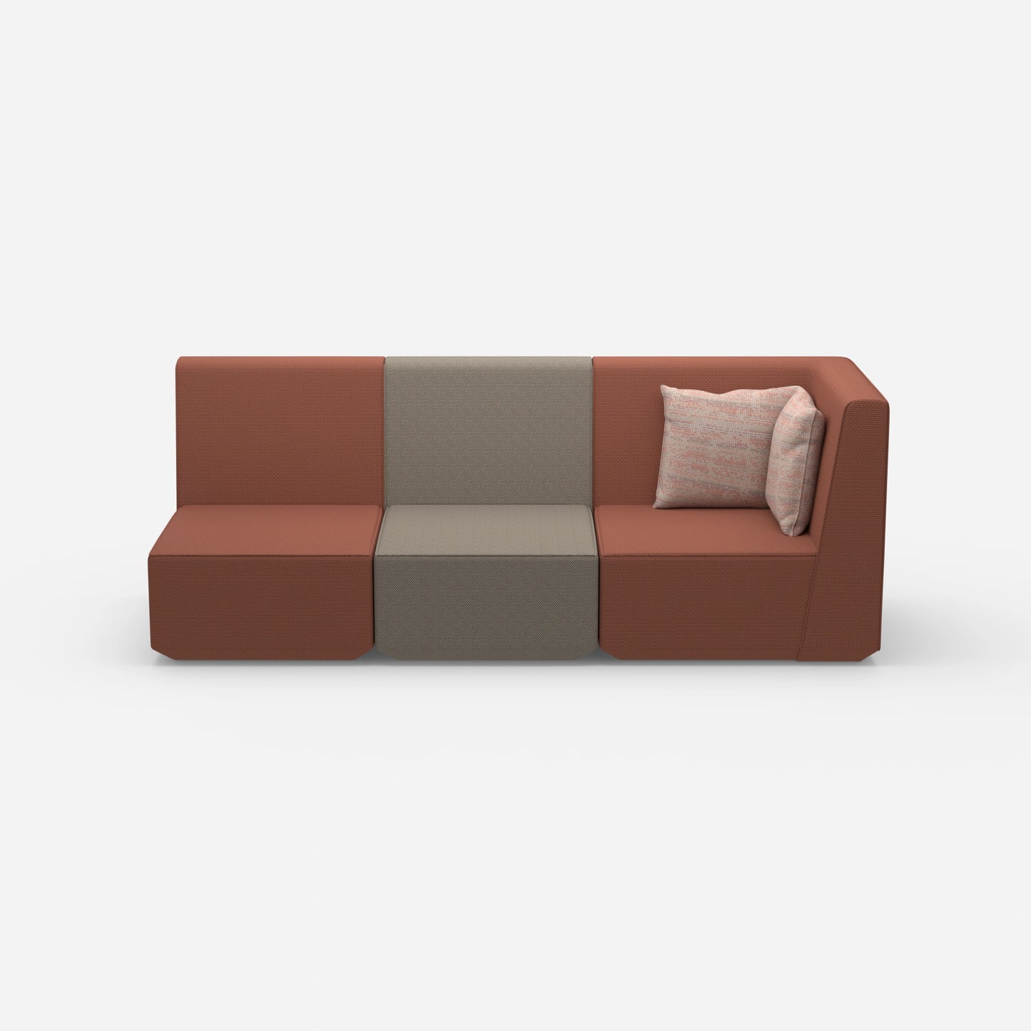 Canapé 3 places haut dossier de face