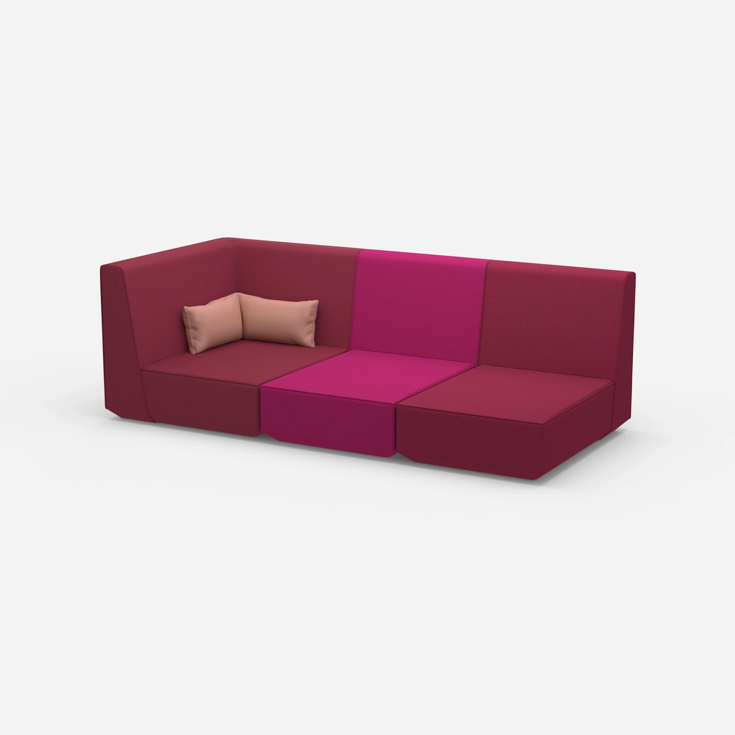 Canapé 3 places avec fonction de couchage avec dossier haut de côté