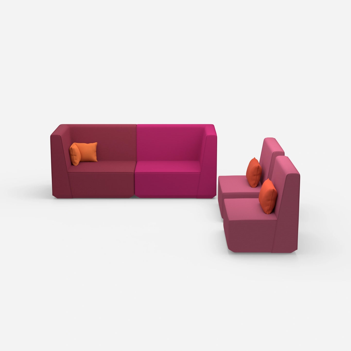 3 places et 2 fauteuils de face