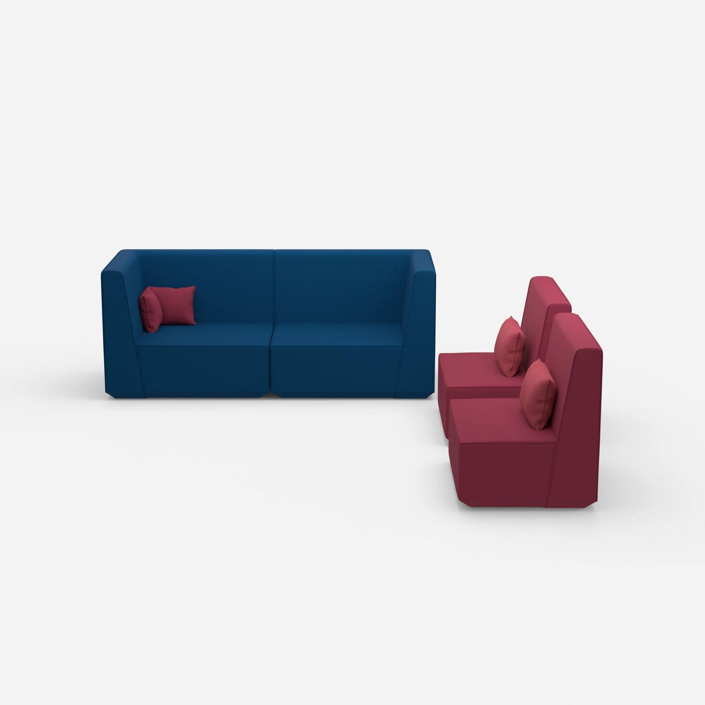 3 places et 2 fauteuils de face