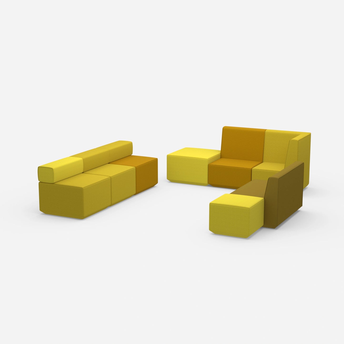 Banquette pour salon vue de côté