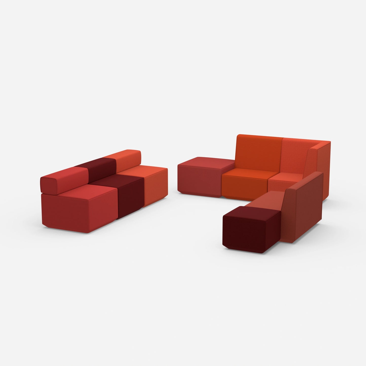 Banquette pour salon vue de côté