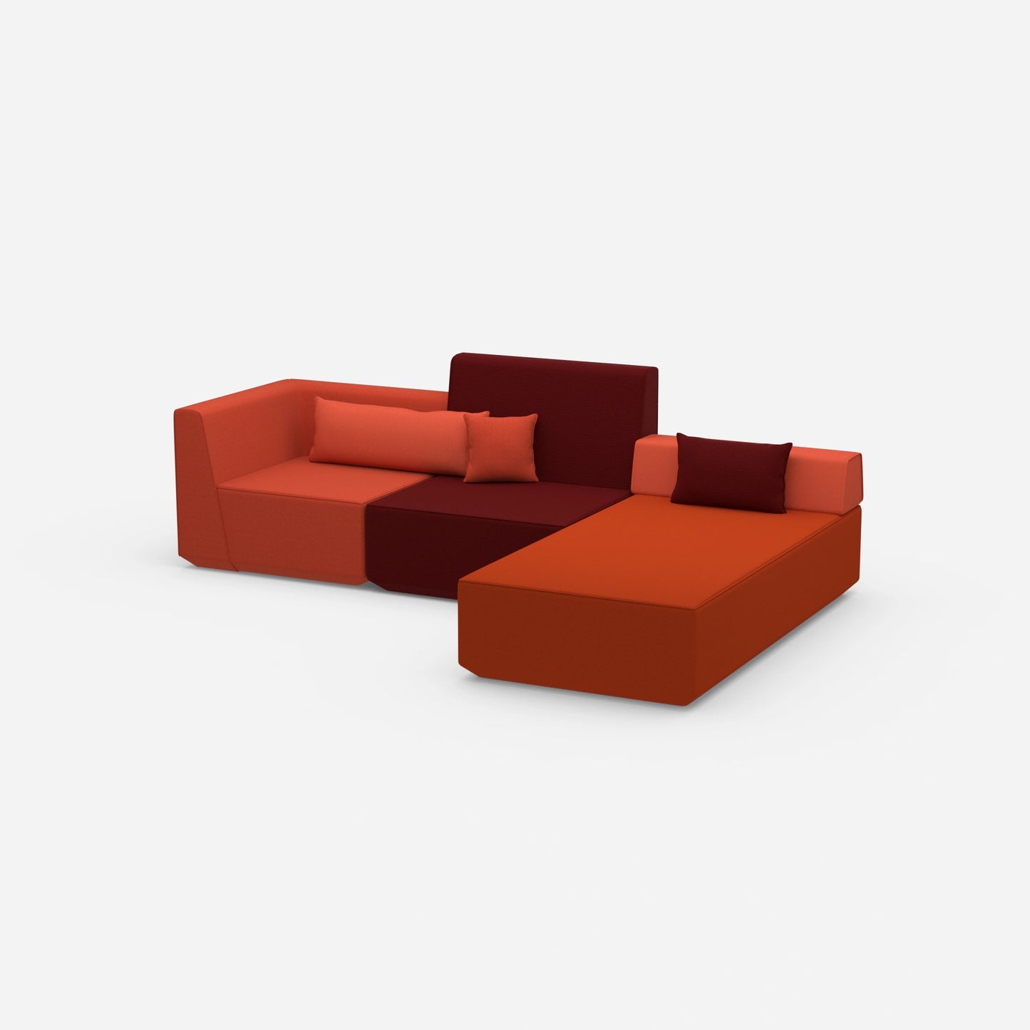 Canapé avec matelas vu de côté