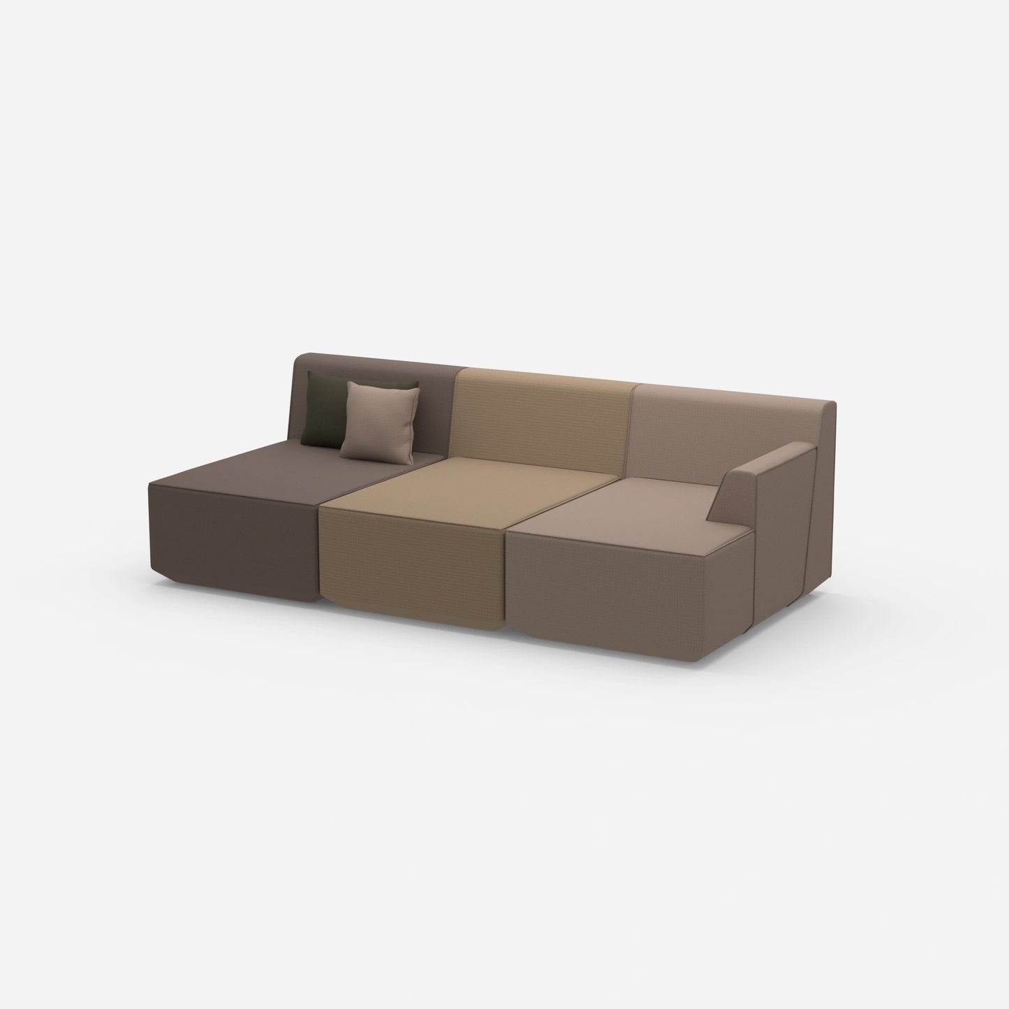 Canapé home cinéma trois places vu de côté