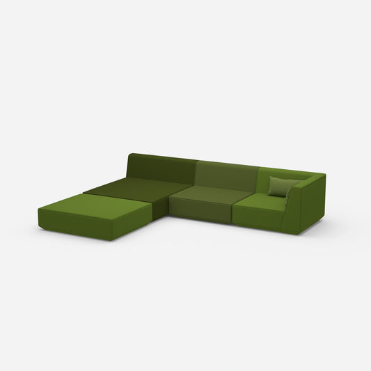 Canapé d'angle large surface de couchage de côté