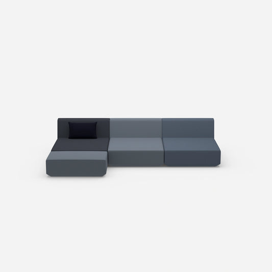 Canapé d'angle Lounge 300 cm de large de face