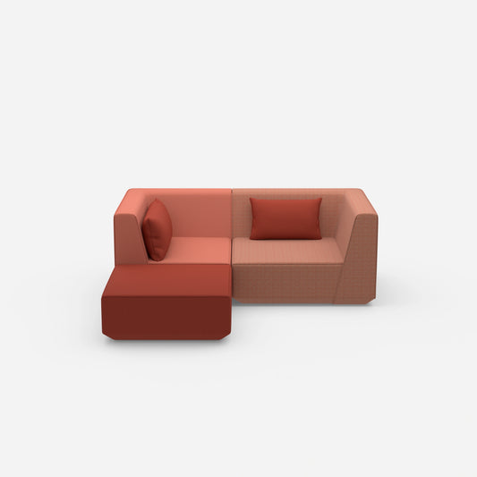 Canapé d'angle profond de face