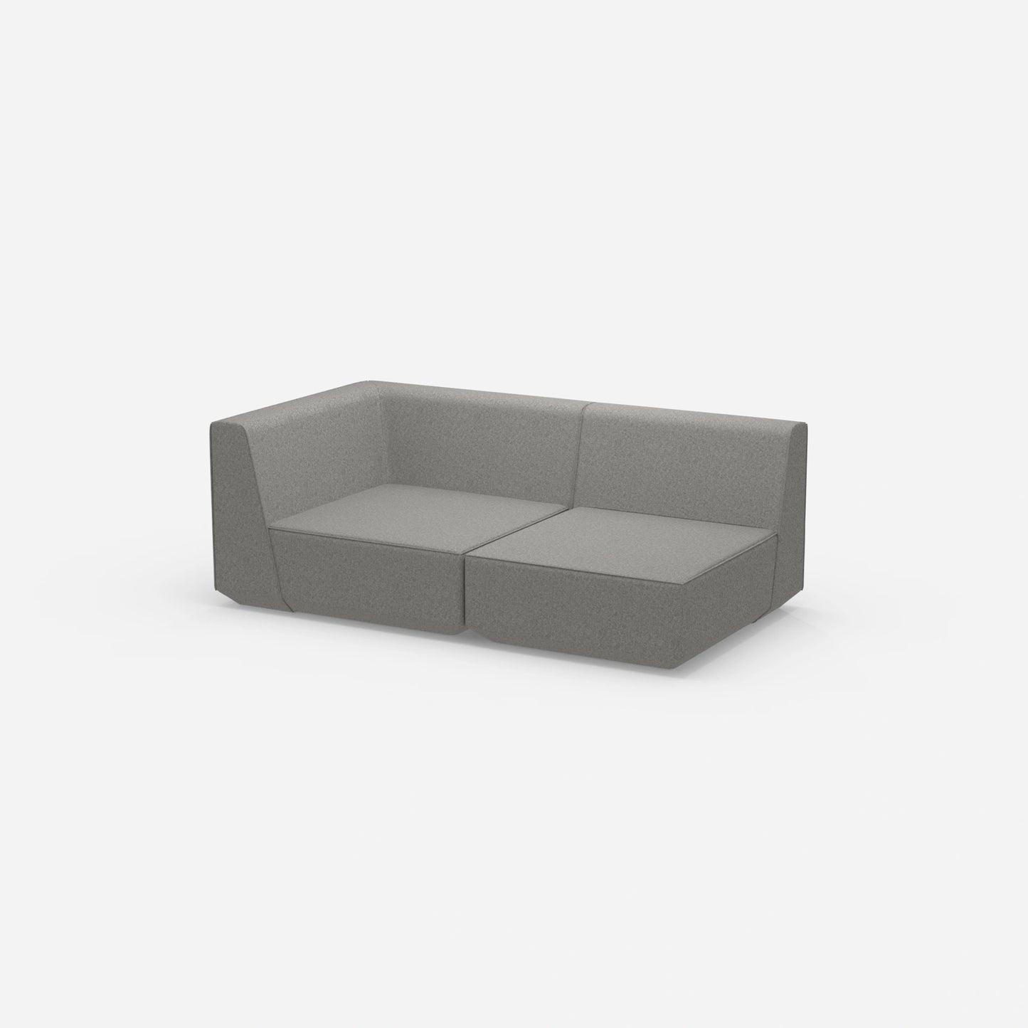 Canapé modulable gris de 180 cm de large de côté
