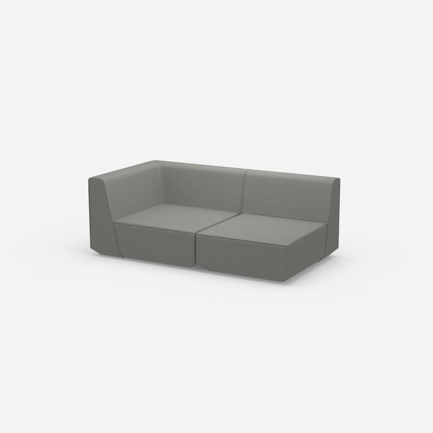 Canapé modulable gris de 180 cm de large de côté