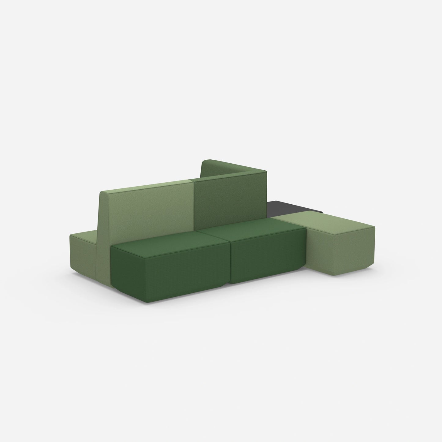 Banc vert vu de derrière