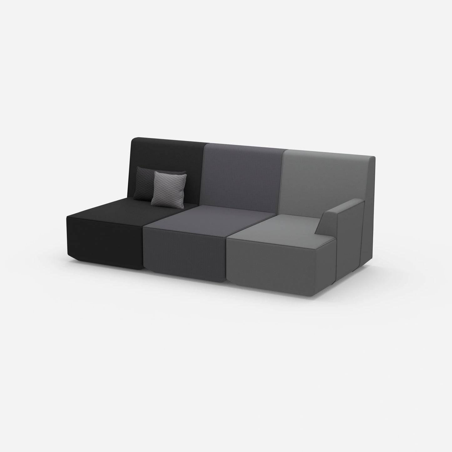 Canapé home cinéma 3 places vu de côté