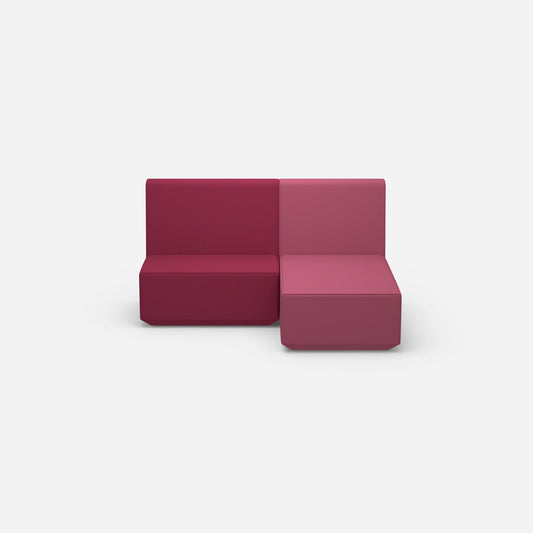 Petit canapé avec dossier haut vu de face