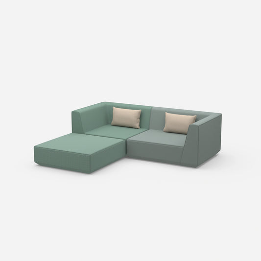 Petit canapé d'angle pour petite pièce vue de côté