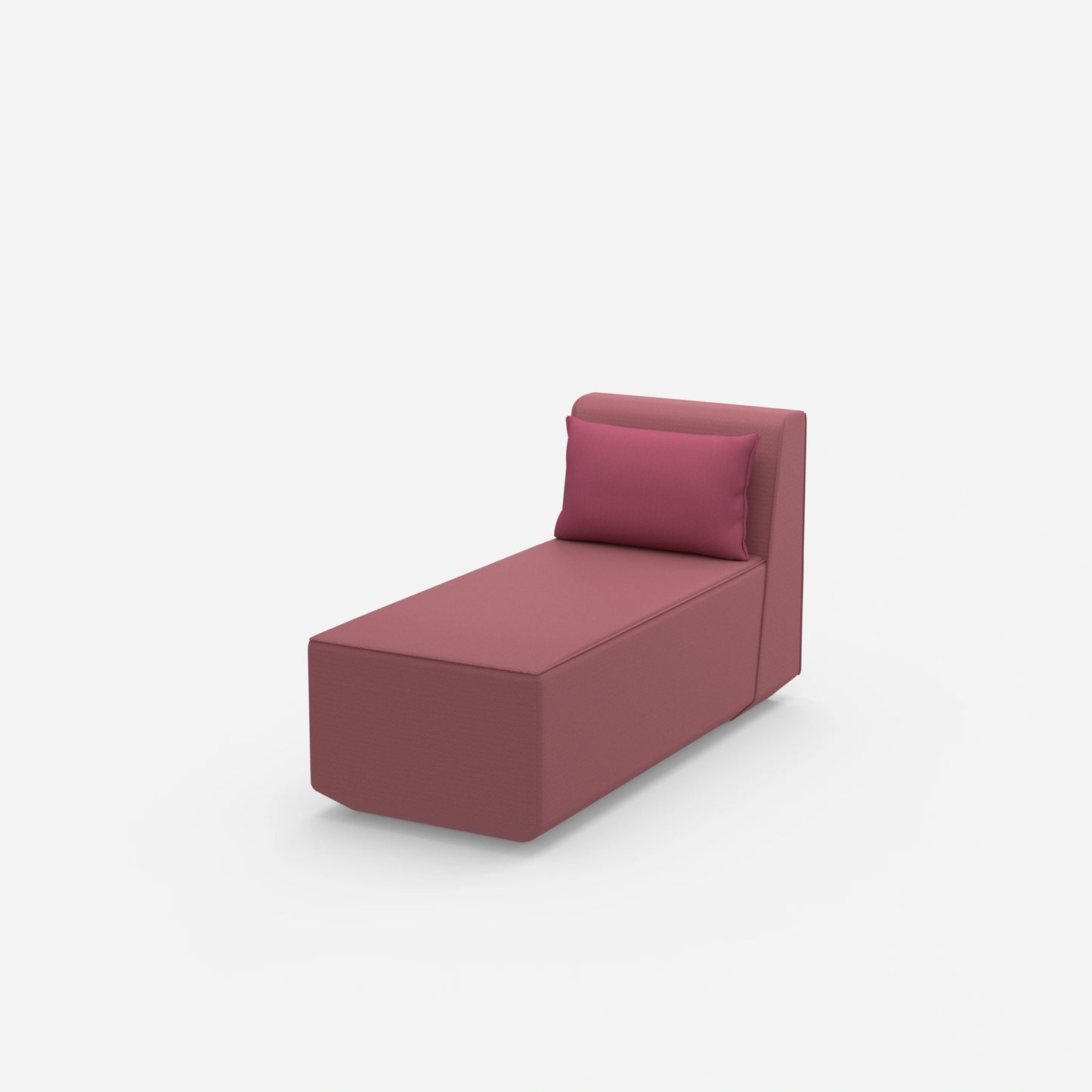 Fauteuil moderne à assise longue vu de côté