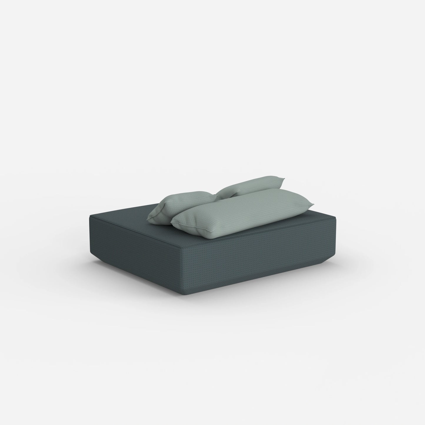 Pouf moderne pétrole de derrière