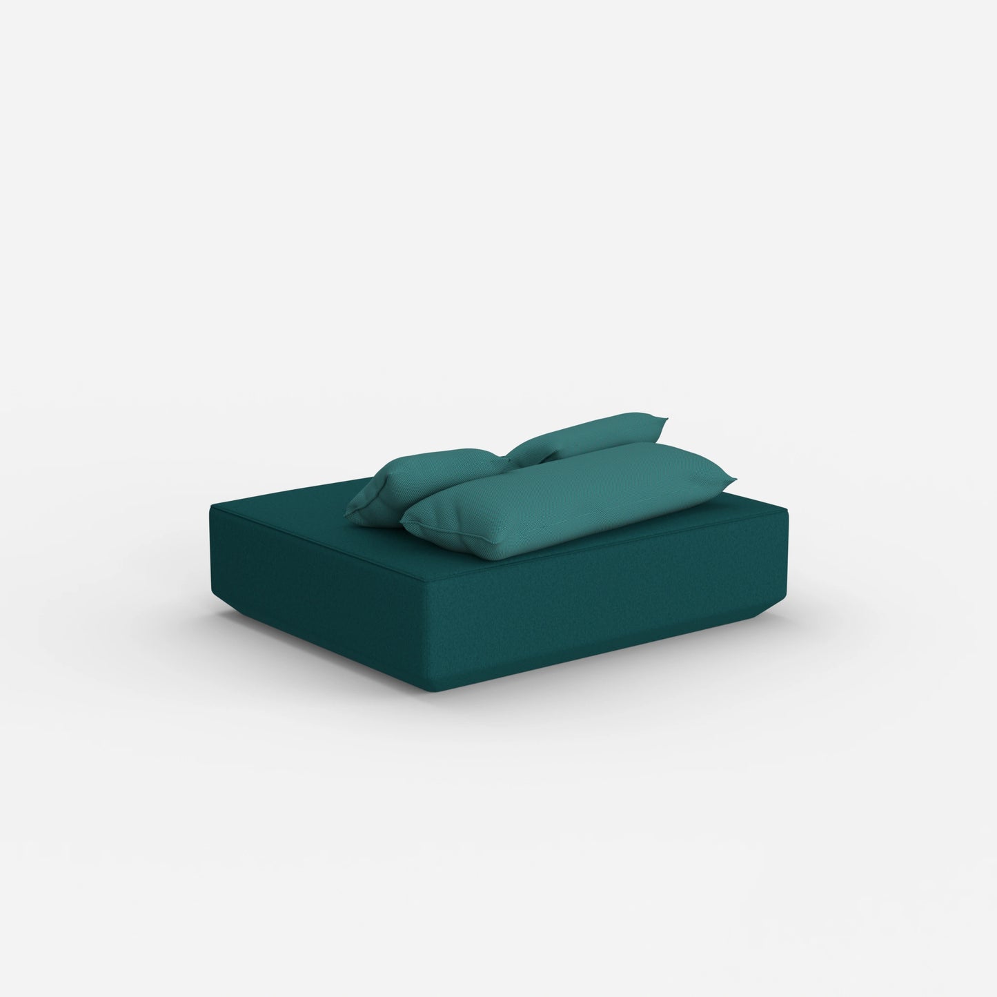 Pouf moderne pétrole de derrière