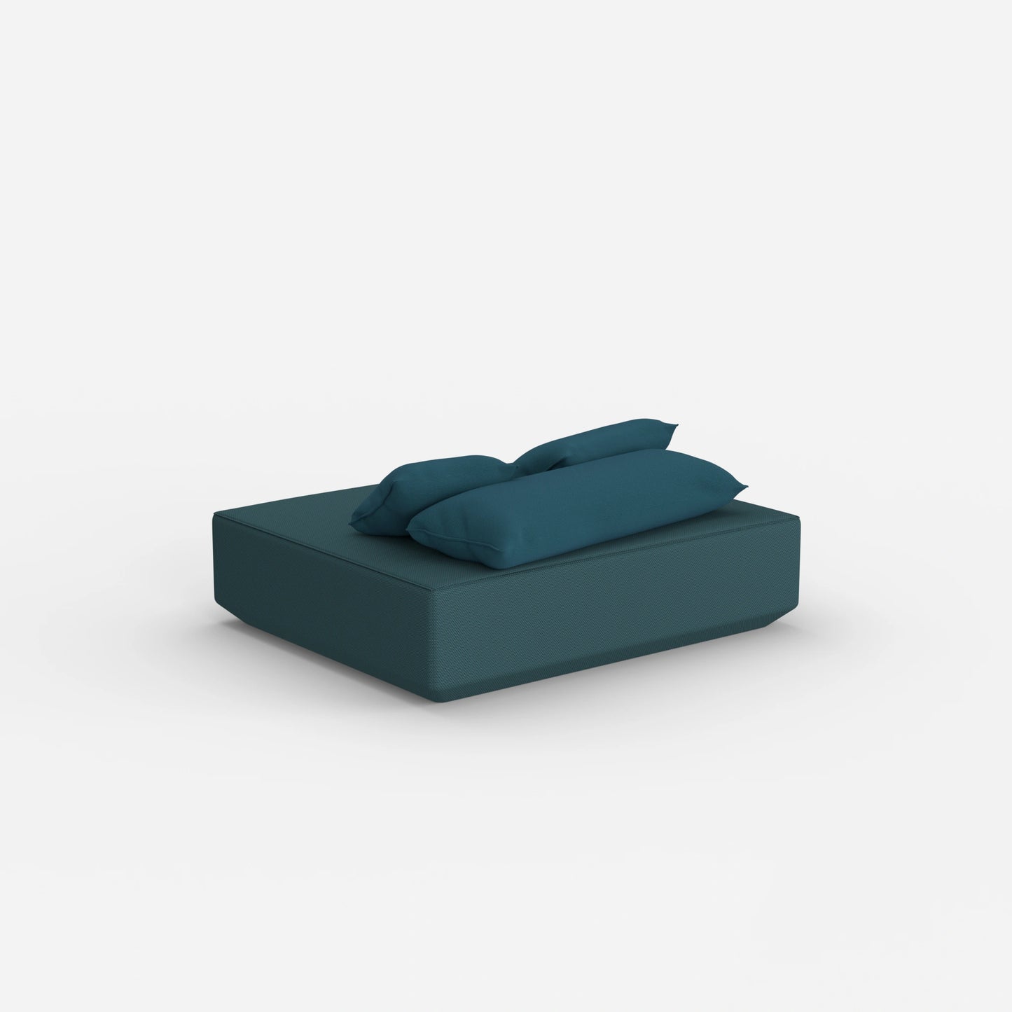 Pouf moderne pétrole de derrière