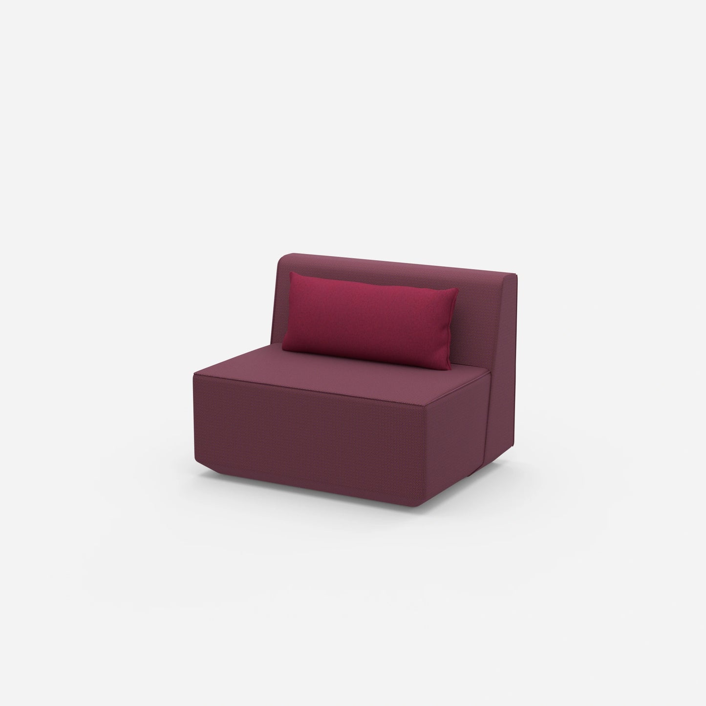 Fauteuil modulaire sans dossier largeur 100 cm de côté