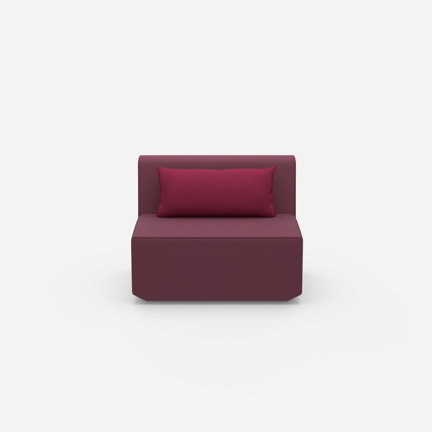 Fauteuil modulaire sans dossier largeur 100 cm de face