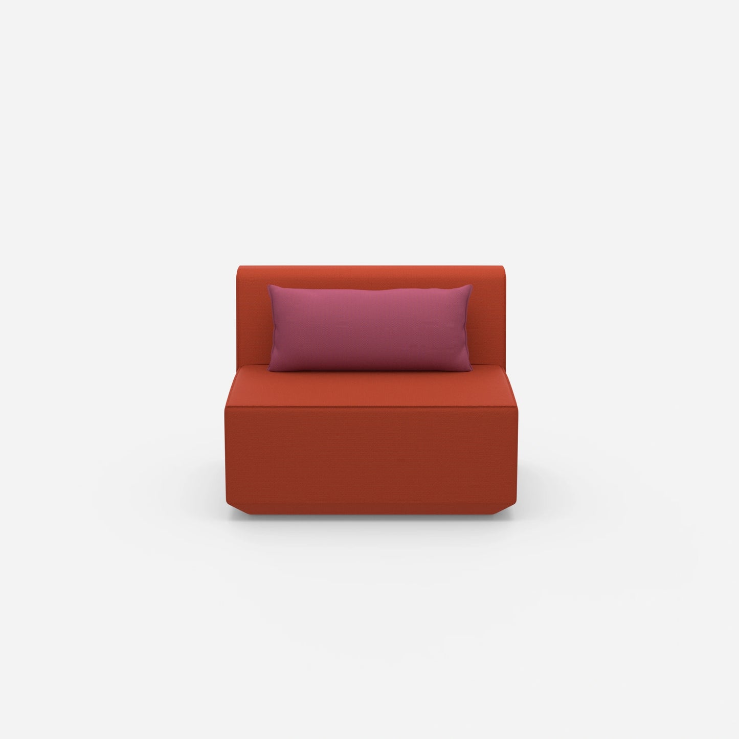 Fauteuil modulaire sans dossier largeur 100 cm de face