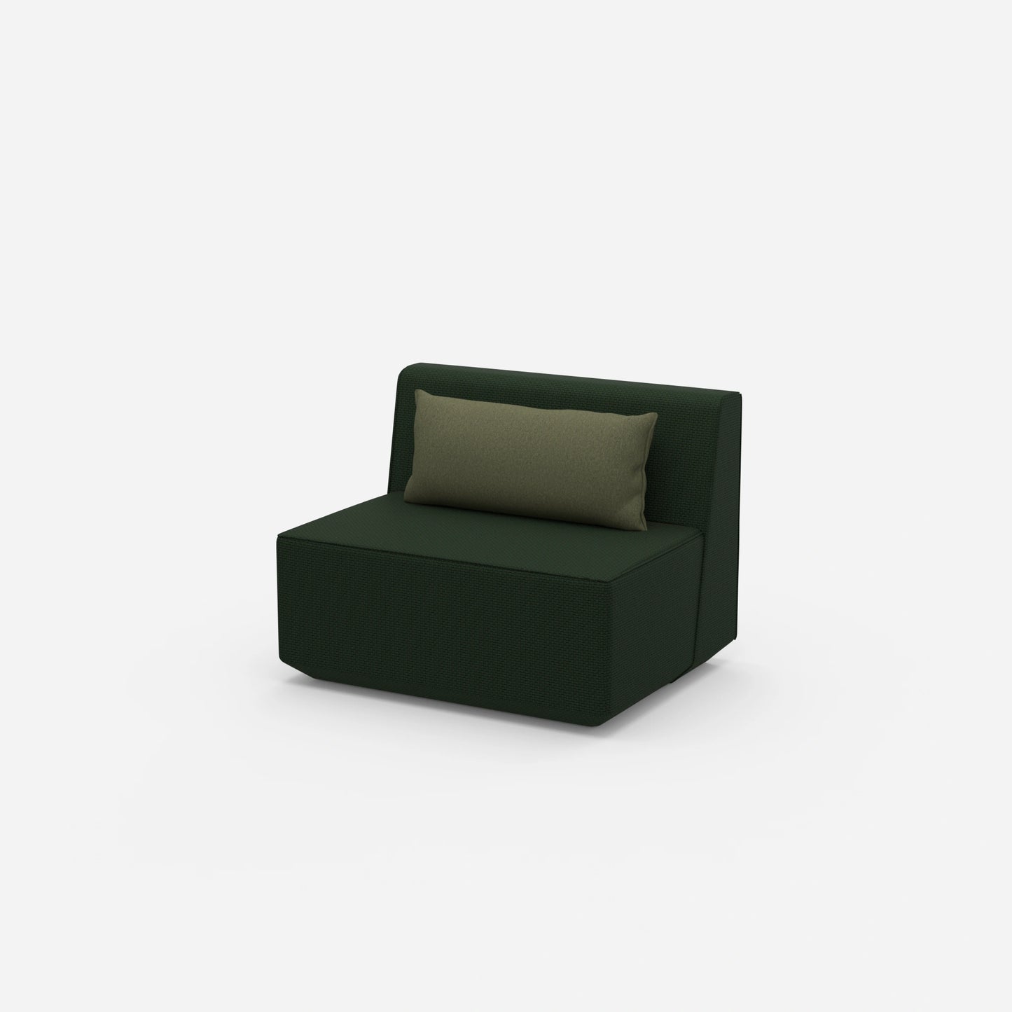 Fauteuil modulaire sans dossier largeur 100 cm de côté