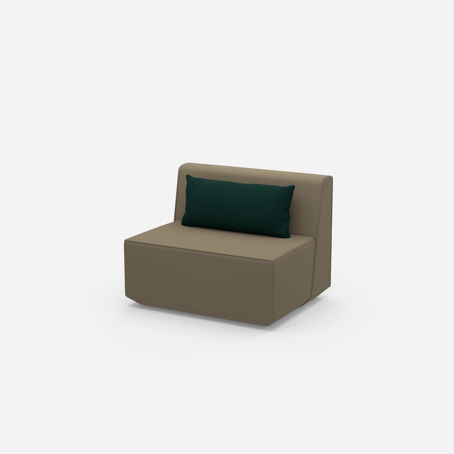 Fauteuil modulaire sans dossier largeur 100 cm de côté