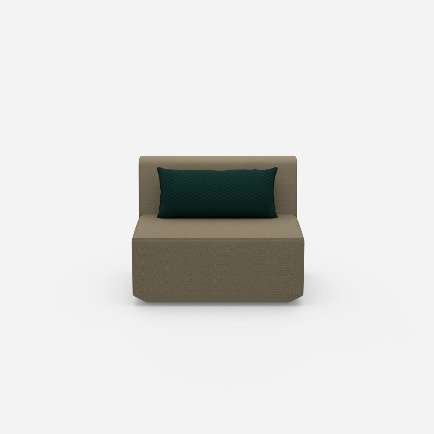 Fauteuil modulaire sans dossier largeur 100 cm de face