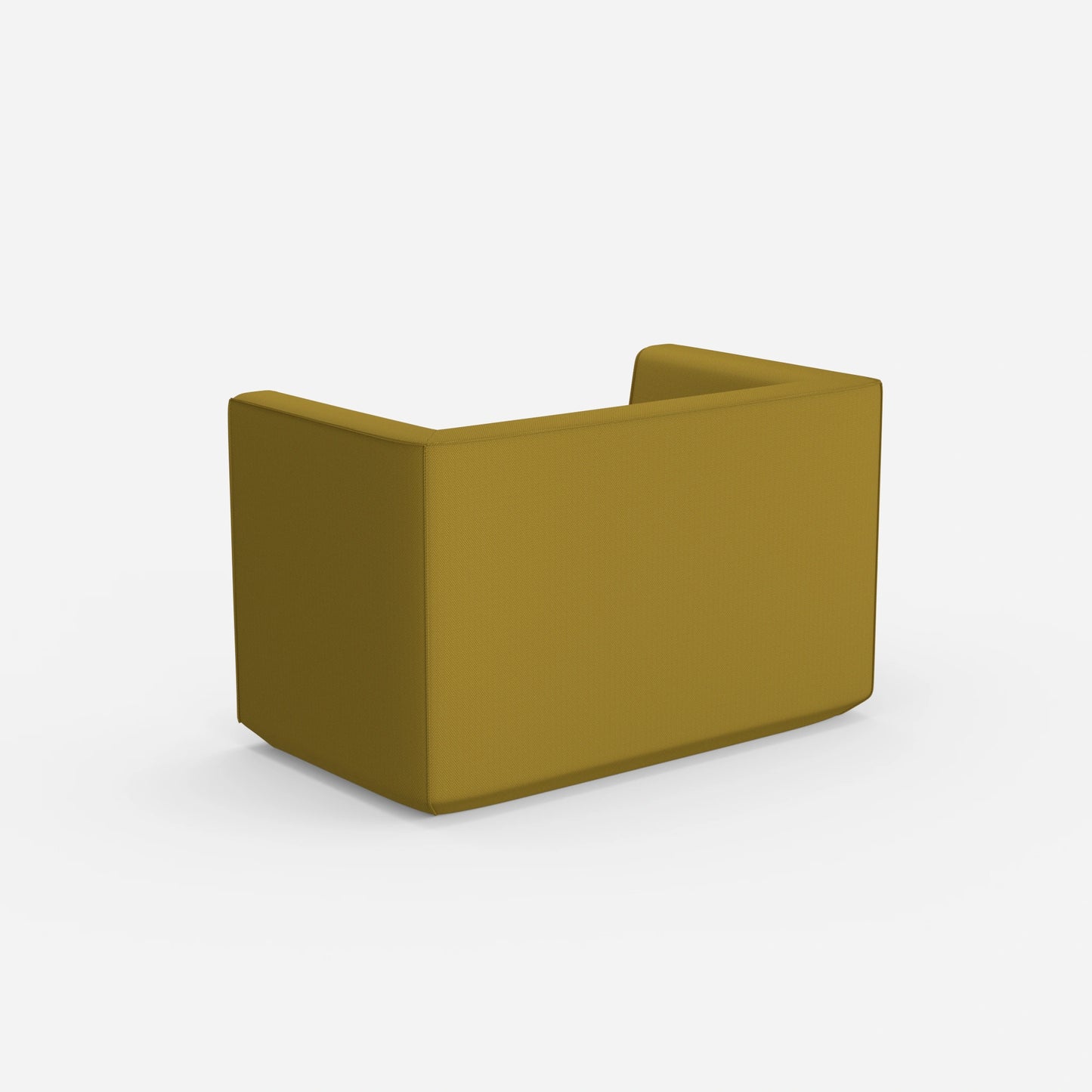 Fauteuil rembourré avec dossier haut vu de derrière