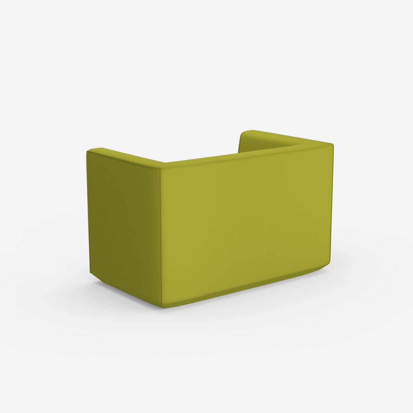 Fauteuil rembourré avec dossier haut vu de derrière