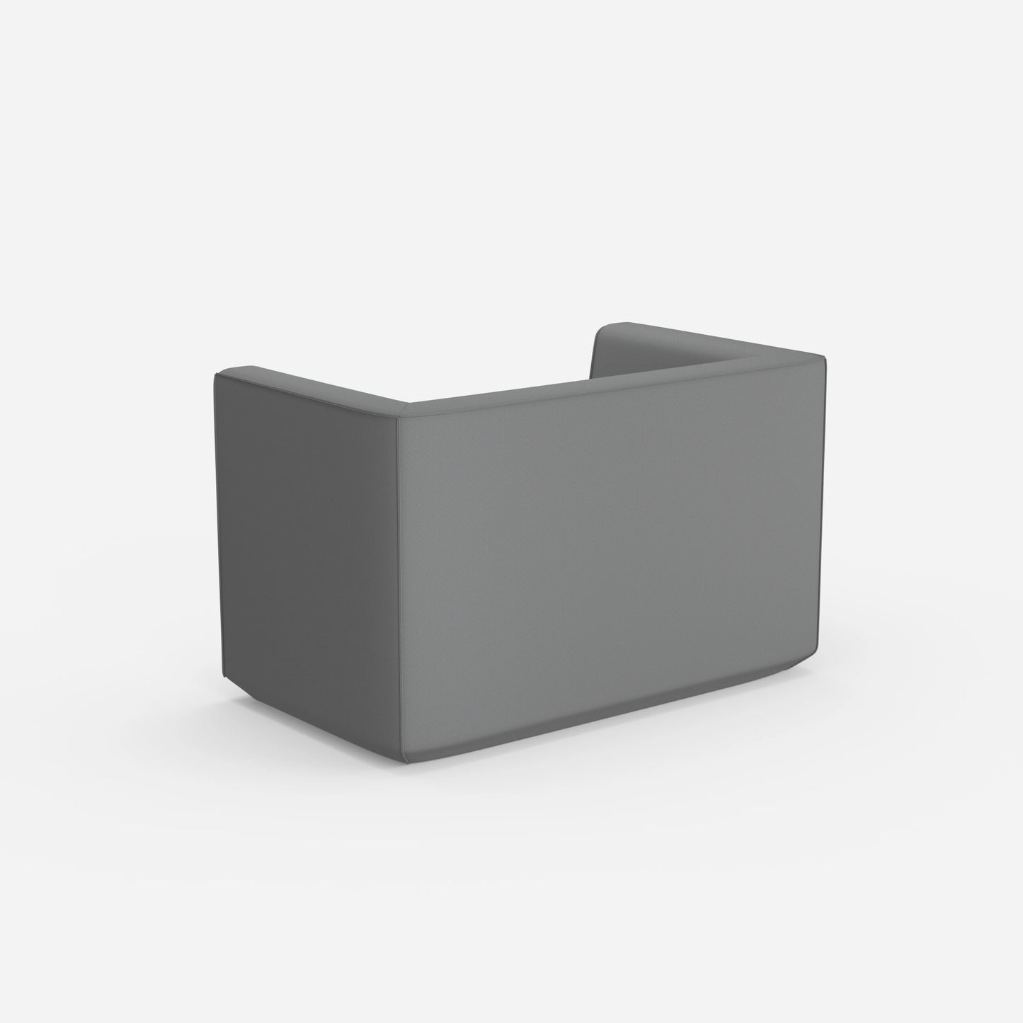 Fauteuil rembourré avec dossier haut vu de derrière