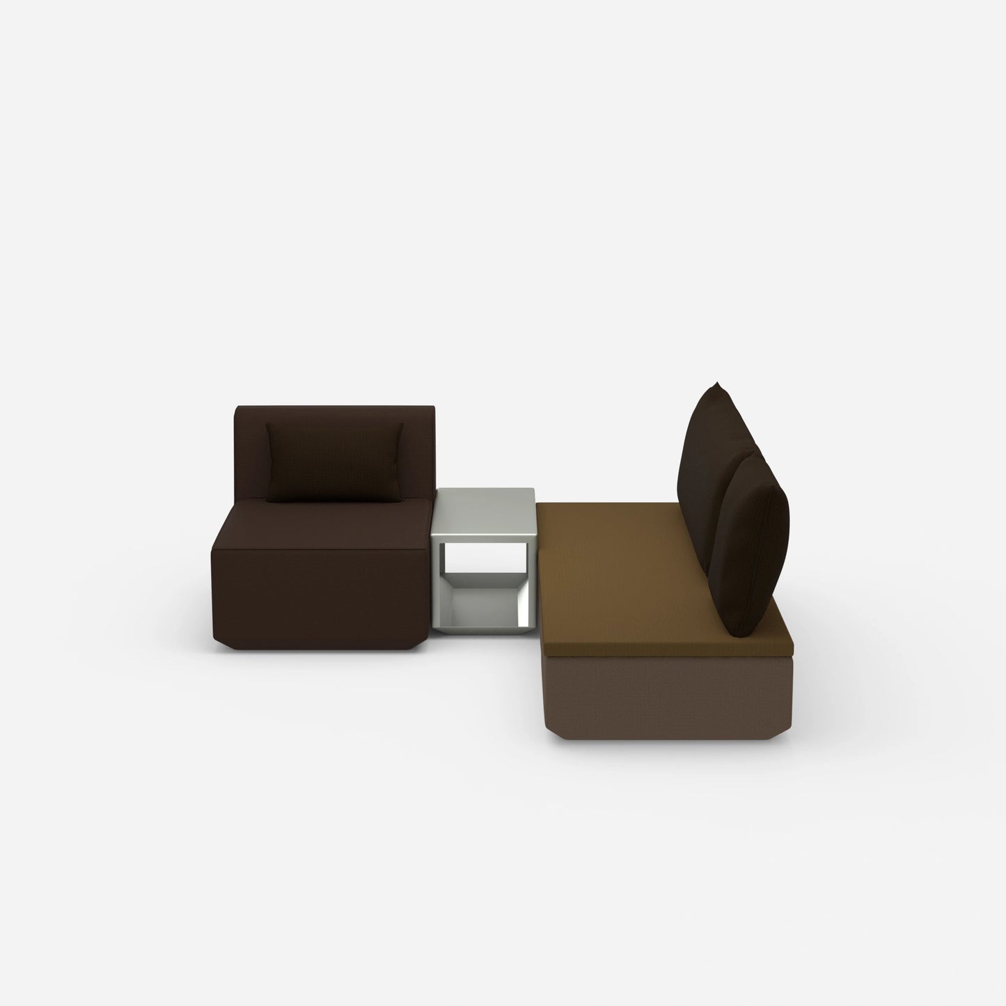 Pouf avec surmatelas face