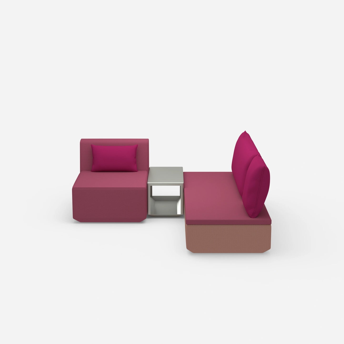 Pouf avec surmatelas face