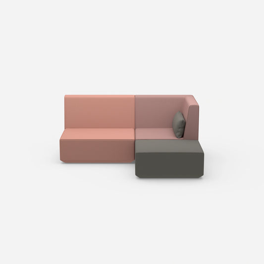 Rosa Canapé d'angle avec dossier haut de face